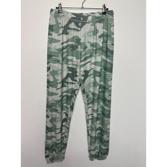 Michael Lauren Revolve Sz S Nate Cropped Sweatpants Green Camo Elastic Waist NWT - Picture 3 of 12